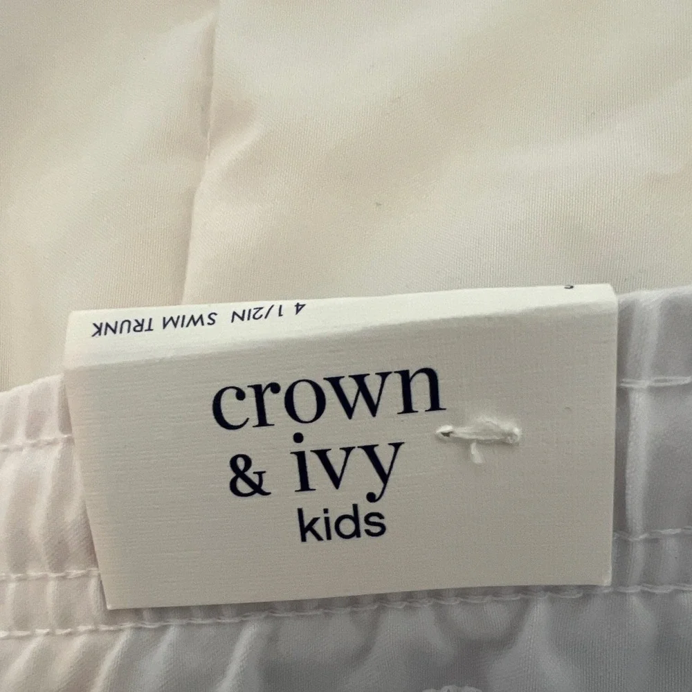 Crown & Ivy Kids Boys S Multicolor Striped Swim Shorts Drawstring Lined